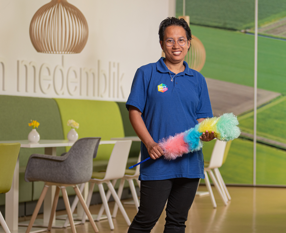 Medewerker met plumo